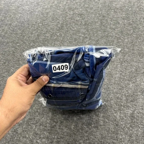 Vintage Wrangler‎ X Long Tails Button Up Shirt Mens 2XL Pearl Snap Plaid LS Blue - Picture 13 of 13